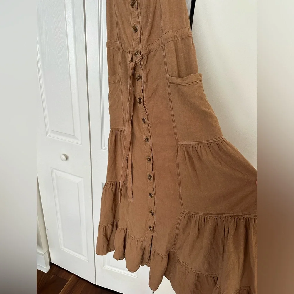 FREE PEOPLE CATCH THE BREEZE DRESS IN AMBER WAVES SIZE SMALL - Picture 7 of 16